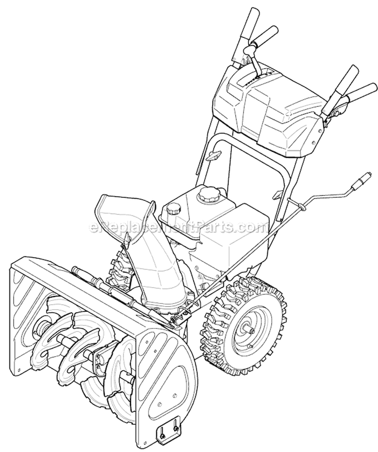 Quick Reference Diagram and Parts List for 31AM63KE701 2012 Yard Man Snow Blower